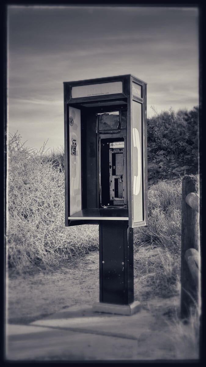 Old telephone booth