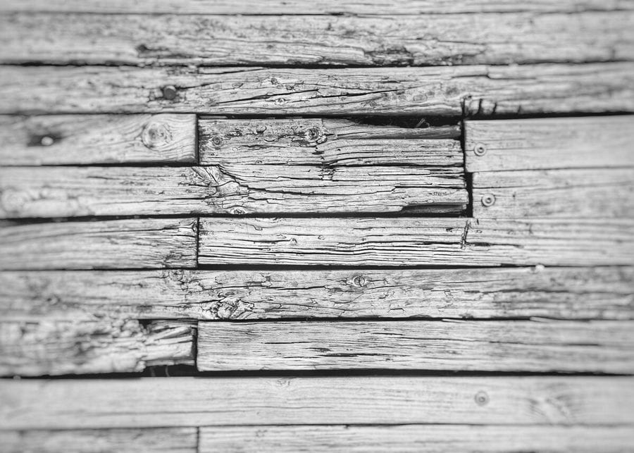 Weathered wood planks